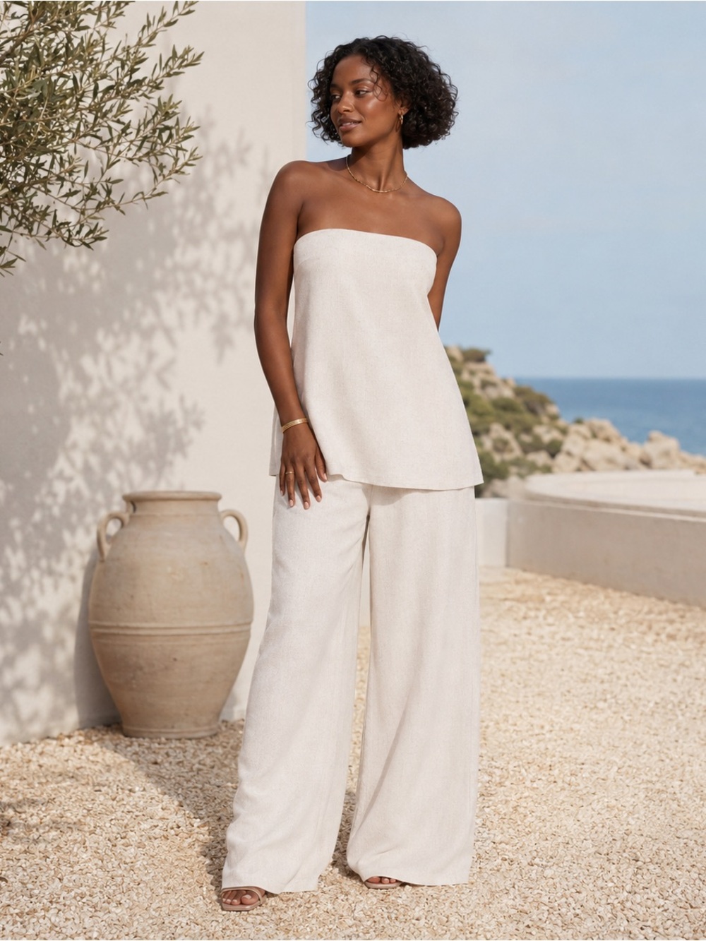 NEW Petal & Pup Arles Linen Wide Leg Pants
